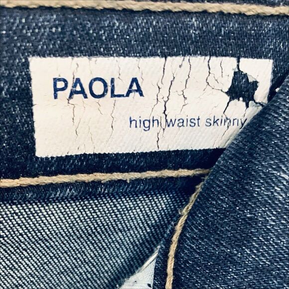 ONLY High Waist Skinny Jeans Size XL 32 /  US 10 Regular - Paola Blue High Rise - Picture 7 of 9